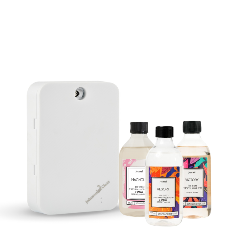 מפיץ ריח J-SMELL + מילוי אולטרסוניק פרימיום אחד לבחירה 330 מ"ל