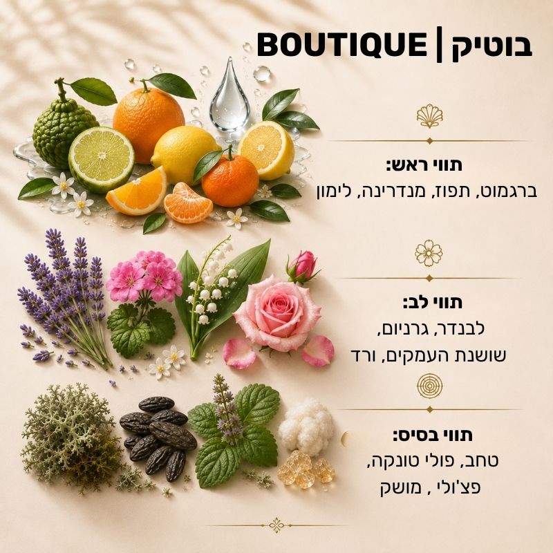 שמן מילוי מפיץ ריח לרכב 50 מ"ל בריח בוטיק BOUTIQUE