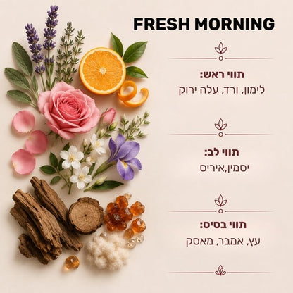 שמן מילוי מפיץ ריח לרכב 50 מ"ל בניחוח פרש מורנינג FRESH MORNING