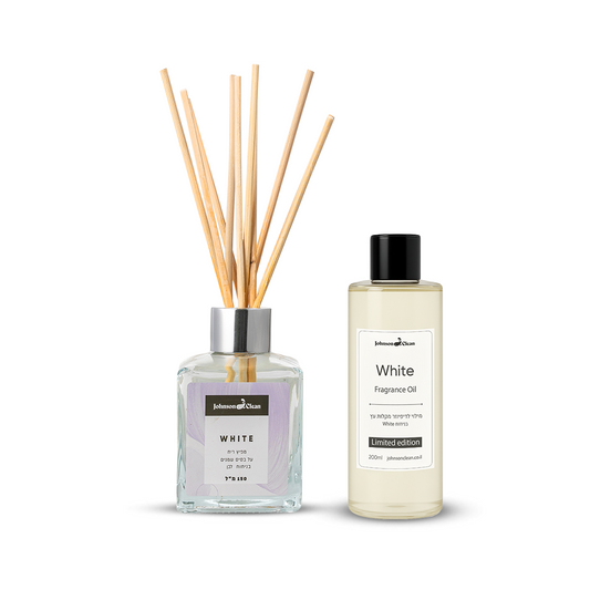 מארז דיפיוזר + שמן WHITE