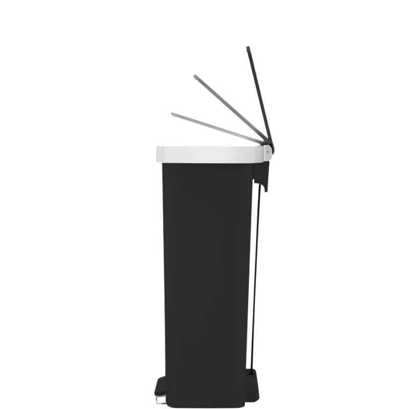 פח אשפה מלבני עם דוושה 45 ליטר – שחור