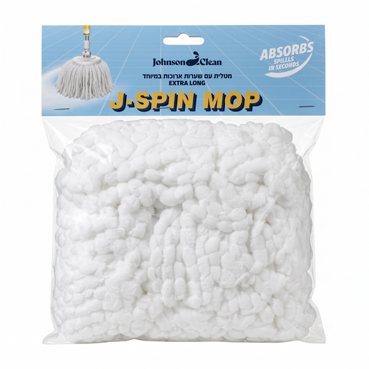 פד החלפה לדלי הפלא J-SPIN MOP עם שערות ארוכות