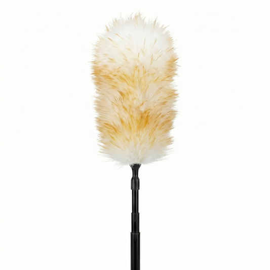 מברשת אבק מצמר עם ידית טלסקופית מתכווננת