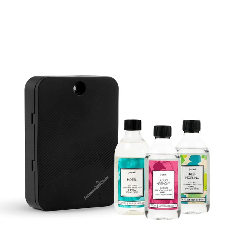מפיץ ריח שחור J SMELL + מילוי אולטרסוניק אחד לבחירה 330 מ"ל
