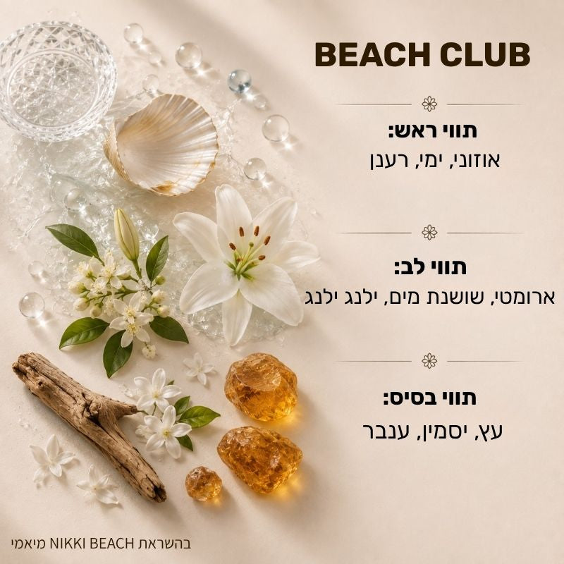 מילוי למפיץ ריח על בסיס שמן בריח BEACH CLUB