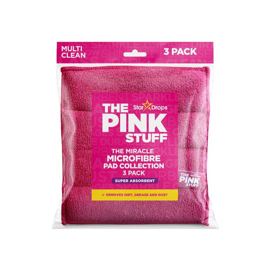 The Pink Stuff פדי מיקרופייבר רב פעמיים מארז 3 יחידות